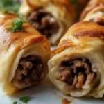 Delicious Keto Philly Cheesesteak Roll Ups with beef, peppers, and melted cheese.